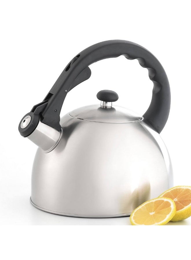 غلاية شاي معدنية عالية الجودة ستانلس ستيل 18/10 مقاومة للحرارة حتى 150 درجة مئوية، غلاية موقد صاخبة لصنع الشاي والمشروبات الساخنة بسرعة كبيرة، غلاية ماء 3.2 لتر بسعة كبيرة، تصميم آمن بيد عازلة للحرارة، سهلة الملء والتنظيف، مثالية للمطبخ والمكتب والسفر، مقاومة للصدأ، موقد كهربائي وغاز، موفرة للطاقة، مناسبة لجميع أنواع الموقد، أفضل خيار للشاي والقهوة والمياه الساخنة اليومية، تصميم عصري أنيق وعالي التحمل، هدية مثالية لمحبي الشاي والقهوة، غلاية عملية وآمنة للأطفال والكبار، أفضل اختيار للاستخدام المنزلي والفنادق والمطاعم، أداء فائق مع صفارة تنبيه عند الغليان. - Image 3